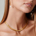 Viper Gold Herringbone Choker Necklace