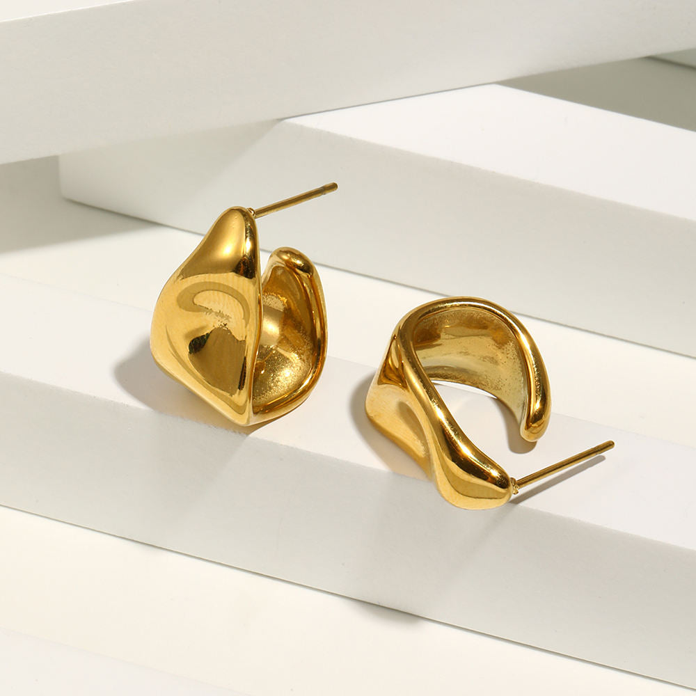 Pleut Irregular Gold/Silver Earring