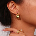 Pleut Irregular Gold/Silver Earring