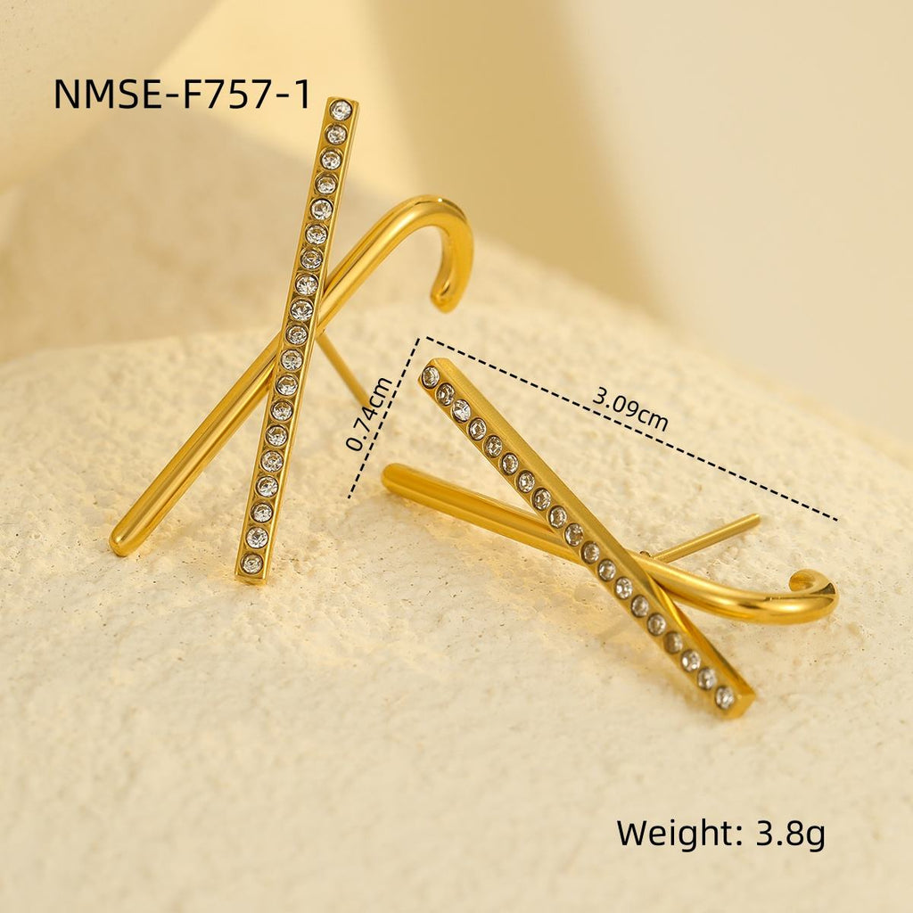 Jay Cross Earrings Gold